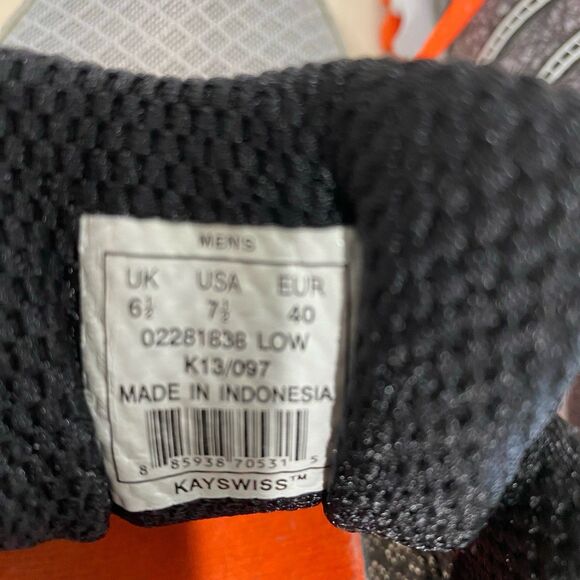 K-Swiss Sneaker Shoes Men’s Size 7.5 Colors Orange Black Gray Tubes Run 100 - Picture 8 of 12
